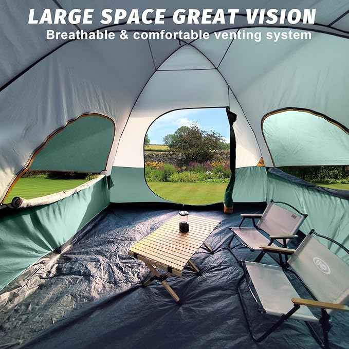 UNP SUV Dome Tent for Camping, Outdoor 6 Person Car Camping Tent, Easy Set Up SUV Tailgate Tent with Rainfly 10' x 10' Vehicle Camping Tent