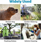 Finderomend Portable Shower for Camping with 7 Spray Modes, Hand Press Camping Shower with Removable Hose and Shower Head,Pressure Rinse Kits for Hiking Traveling Garden Beach Pet Shower