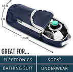 Large Compression Packing Cubes for Travel-Packing Cube Luggage Organizers 7 Piece Set for Checked Luggage-Ultralight, Expandable/Compression Bags by TRIPPED Travel Gear (Navy/White)