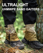 Trail Gaiters, Waterproof Low Shoe Protectors, Adjustable Boots Gators for Hiking & Running - Prevents Debris in Shoes