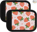 Pink Strawberry Cute Luggage Handle Wrap for Suitcase Luggage Tags Handle Covers Identifiers Soft Decorations Travel Accessories 2 Pack