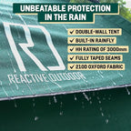 Reactive Outdoor Tent - 3 Second Tent - 3 Sec Instant Pop Up Tent - Easy and Quick Setup Camping Tent - 1 Person Setup Waterproof Double Layer Outdoor Camping Tent