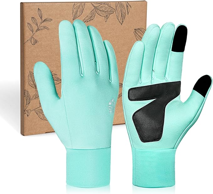 RIGWARL Winter Gloves Men and Women Medium-Thick, Gloves for Cold Weather with Thermal Plush, Touchscreen Running Glove Adjustable Zippered Wrist for Walking The Dog Hiking Camping Cycling Work