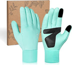 RIGWARL Winter Gloves Men and Women Medium-Thick, Gloves for Cold Weather with Thermal Plush, Touchscreen Running Glove Adjustable Zippered Wrist for Walking The Dog Hiking Camping Cycling Work