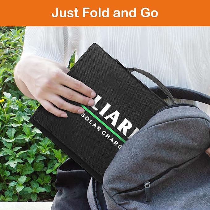 40W Solar Panels,Professional Solar Panel Charger,Foldable Solar Panels, Portable Solar Panel with USB Qc3.0/DC Port for Compatible with Power Station, Cell Phone,Outdoor Camping Van RV Trip