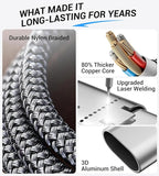 Temdan for Travel Vacation Essentials,3 in 2 USB C Cable for Apple Watch Charger/iPhone 17 Charger/Lightning,Multi Charging Cable Cord,Camping Essentials,Portable Designed for iWatch &iPhone 16-12-5FT