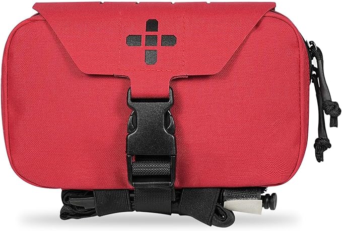 Ifak Pouch-Rapid Deployment Tactical MOLLE Trauma Kit Pouches, Quick Release Tear-Off Medical First Aid Kit Organiser with Red Immediate Identify for Emergency Surviva Activities.