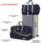 Lucky Travel Duffel Bags 65L, Gym Bag, Travel Bag & Large Duffle Bag for Men, Foldable Overnight Weekender Bags for Women & Men with Adjustable Shoulder Strap, Navy