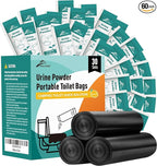 Super Absorbent Polymer 30 Packs,Portable & Fast-Absorbing Camp Toilet Chemicals Gel with 5 Gallon Bucket Toilet Luggable Drawstring Bag, Emergency Toilet Bag&Potty Gel