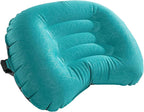 HOMBYS Beach Pillow Inflatable Camping Pillow Pool Pillow-Won’t Blow Away on Windy Beaches, Soft & Durable, Foldable and Portable, with Straps and Sandbag.(Blue, 17"x12.6"x4.7")