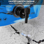 Collapsible 8L Water Storage Bag, BPA-Free Portable Folding Water Jug with Adjustable Faucet, Leakproof Emergency Water Bag for Camping, Hiking, Riding, Outdoor Sport (Blue, 1)