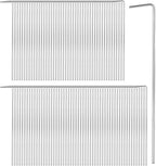 MIVIDE 100 Pack 8.26 inch Tent Stakes, Galvanized Steel Metal Tent Stakes Pegs, Garden Stakes Edging Fence Hooks Pegs for Camping, Shelters, Tarp, Canopies, Christmas Decoration Stakes