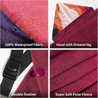 Waterproof Stadium Blanket, Soft Warm Fleece Camping Blanket Wearable Camp Blanket for Outdoor Camping, Picnic, Stadium, Sports, Beach, Car