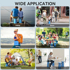 2025 Upgraded Collapsible Stool, Portable Folding Stool, Telescoping Camping Stool with Max Load Capacity 485lbs, Square Retractable Seat for Camping Gardening Fishing Hiking BBQ [Blue]