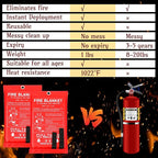 Jerify 12 Pack Fire Blanket for Home Emergency Fire Blanket 47 x 47 Inch Kitchen Fire Suppression Blanket Fiberglass Fire Blanket Flame Retardant Protection and Heat Insulation (Red)