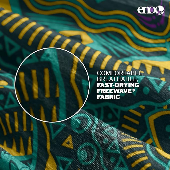 ENO DoubleNest Hammock - Lightweight, Portable, 1 to 2 Person Hammock - for Camping, Hiking, Backpacking, Travel, a Festival, or The Beach - Mantra/Gold