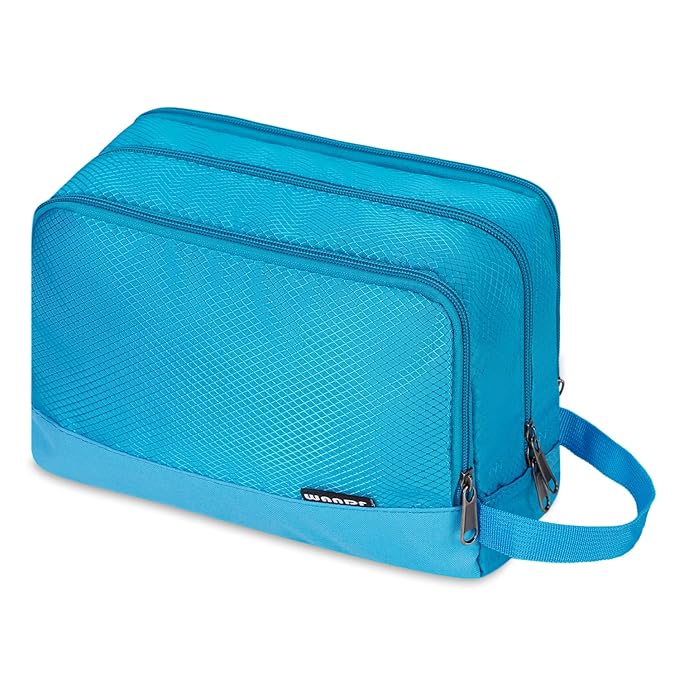 Toiletry Bag for Men Hanging Dopp Kit Water Resistant Shaving Bag Small Toiletry Bag for Traveling (Pure Blue)