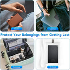 CASCHO Wallet Tracker Card [Apple MFi Certified] Air Tracker Tag, 0.06in Rechargeable Smartcard Work with Apple Find My, Keys Finder and Item Locator for Passport, Bags, Laptop, Black 1 Pack, iOS only