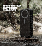 Dexnor Solar Charger Power Bank 27,000mAh, 65W PD3.0 & QC3.0 Fast Charging Powerbank External Battery Pack Portable Wireless Chargers with Flashlight and Carabiner, Compatible with MagSafe & Qi