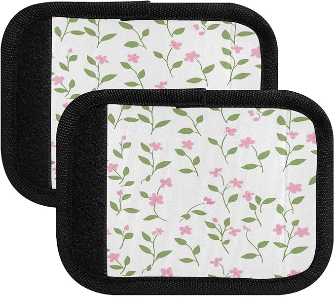 Qilmy Fresh Style Floral Fragments Luggage Handle Wrap 4Pack Luggage Identifiers Tag Comfort Handle Grips Cover for Stroller Suitcase Bag Airplane Travel Accessories1512