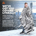 ANLOKE Emergency Blankets Mylar Thermal Blanket,(10 Pack) of Gigantic Space Blanket 84 * 64 in. Survival Blankets Heavy Duty Camping Gear,First Aid