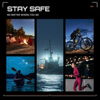 Guardian Angel Micro Series Safety Lights, Beacon Device (Red Front & Green Rear) | Rechargeable, Magnetic & Hands-Free Wearable LED Light for Dog Walking, Cycling, Camping & Kayak