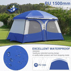 Vidalido Tents，3-4 Person Camping Tent with Extended Vestibule，Weather Resistant Family Tents with Breathable Mesh Windows，Easy Install Waterproof Outdoor Tent for Backpacking and Camping Hiking