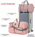 Lucky Travel Duffel Bags 85L, Gym Bag, Travel Bag & Large Duffle Bag for Men, Foldable Overnight Weekender Bags for Women & Men with Adjustable Shoulder Strap, Bridal Rose