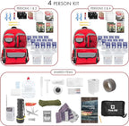 Family Emergency Kit | All-in-one Survival Kit Backpack for Earthquake, Flood, Disaster Relief, Civil Unrest & Outdoor - Survival Bag & Emergency Preparedness Kit for Families