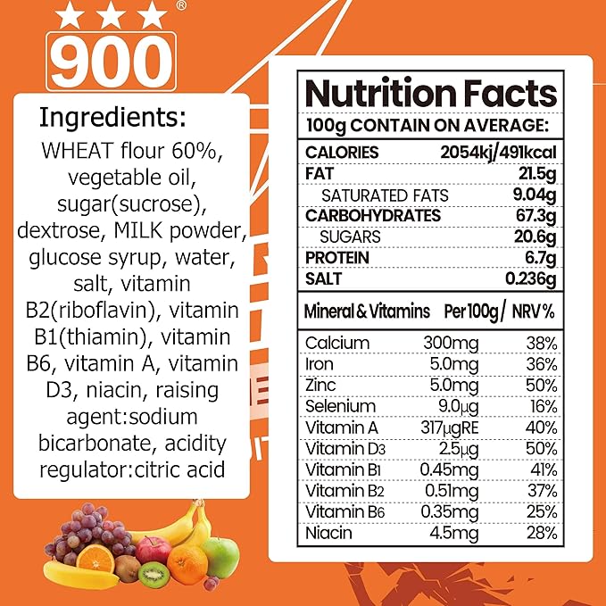 Emergency Food Bars - Fruity Hardtack, Mre Meals Military 2025, Emergency Meals Ration Bars, Camping Hiking Survival Food High Calorie Bars, 12 Count, Long Shelf Life