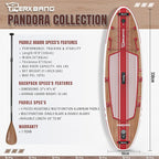 Paddle Board, 10.8' Stand Up Paddle Board with Premium Complete Inflatable SUP Accessories, Extra Wide Paddleboards for Adults & Kids-Pandora Collection