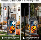 Halloween Decorations Outdoor,Halloween Hanging Decorations,Solar Lantern,Decor for Home Outside Porch Garden Yard Lawn Party Decorations（Witch Pumpkin）