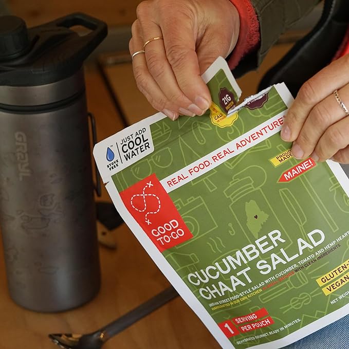 GOOD TO-GO Cucumber Chaat Salad Stove-Free™ (6-Pack of Single Servings) | No Stove Required! Camping & Backpacking Food | Just Add Water Backpacking Meals | Good To-Go Dehydrated Meals Taste Better Than Freeze Dried Food