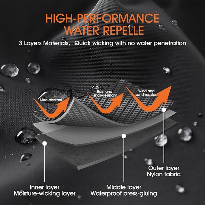 Waterproof Adjustable Leg Gaiters for Men and Women Snow Boot Gaiters for Hiking in Hunting Sand and Mud Mountain Climbing or Snowshoeing