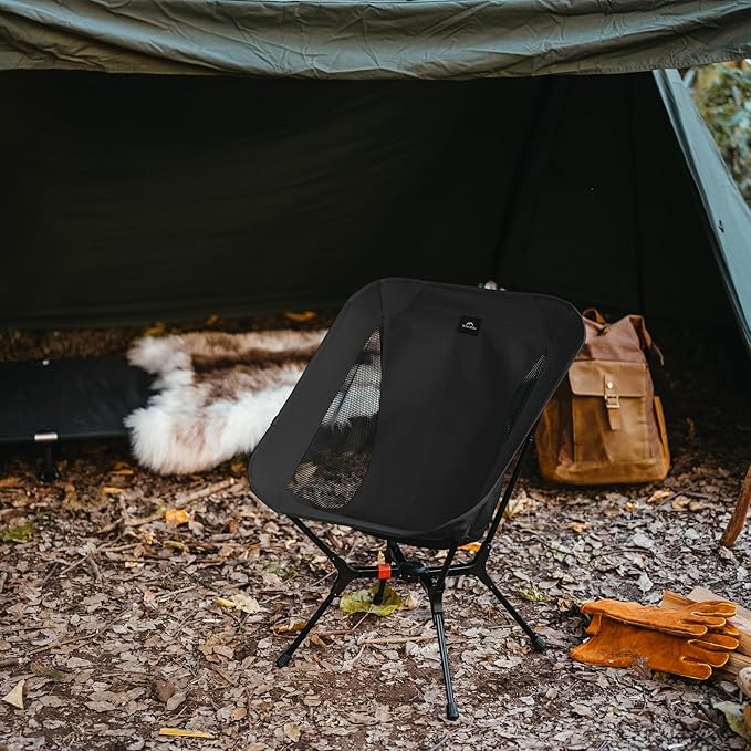 Naturehike YL01 Snap Camping Chair, 1 Second Setup Frame, 441lb Capacity, Portable Backpacking Chair with Storage Bag, Lightweight & Compact Folding Camp Chair for Backpacking Camping Fishing
