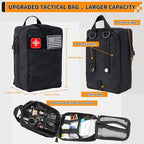 Survival Kit, Gifts for Men Women Teen Boys, 252 pcs Survival Gear and Equipment Mini First Aid Kit for Car Home, Emergency Kit with Molle System for Earthquake, Outdoor Adventure, Car Travel