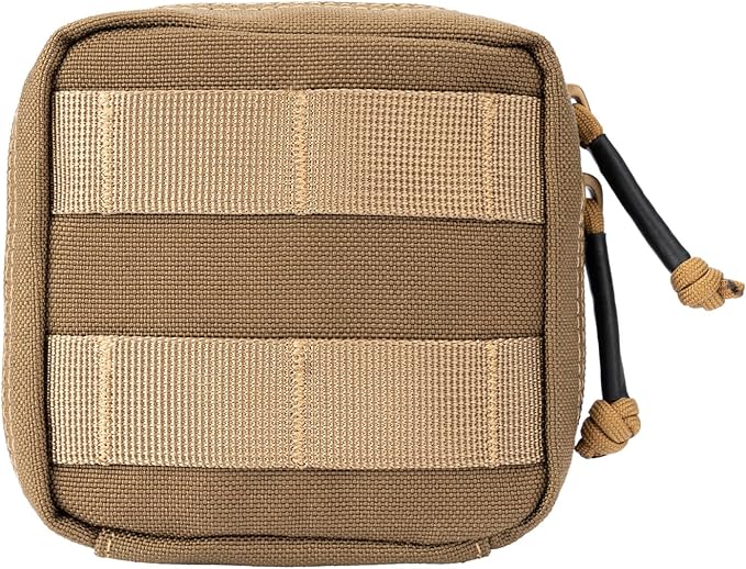 Small MED Kits Holder Duty Belt Gloves Pouch MOLLE Tactical Vest Nasal Spray Case Compact IFAK Carrier Backpack Wallet Cards Knife Gadgets Mini EDC Organizer Bag w/Removeable Clear ID Pocket