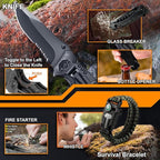 Gifts for Men Dad Him Birthday Christmas Fathers Day, Cool Gadget/Survival Gear and Equipment, Unique Camping Hunting Hiking Outdoor Gear, Gift Idea for Valentines Day Boyfriend Boys Stocking Stuffer