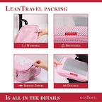 Compression Packing Cubes for Travel Organizers with Double Zipper, LeanTravel