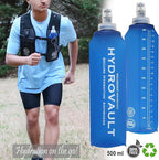 Running Hydration Vest | Mens & WomensRunning Vest | Reflective Vest Running | 7 Pocket Storage with 17oz Flask |Secure Phone Holder | Adjustable Lightweight Black Neoprene.