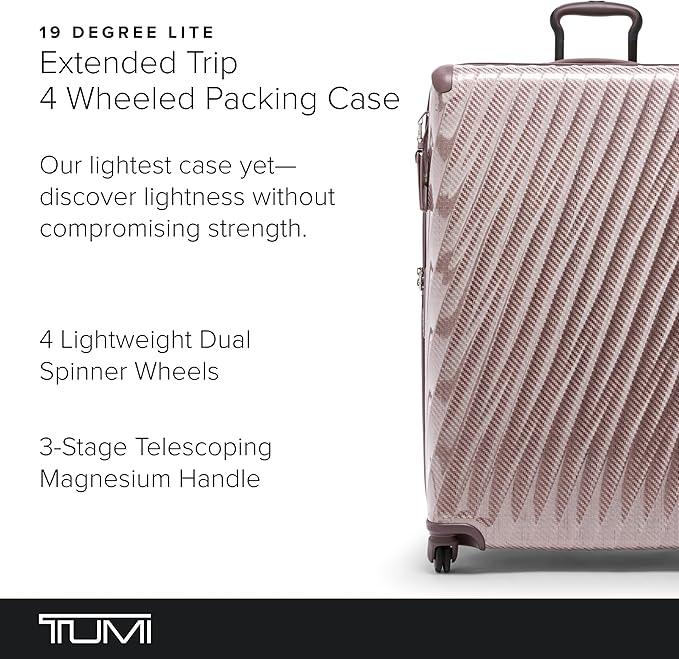 TUMI - 19 Degree Lite 4 Wheel Luggage - Lightweight and Highly Durable, Modern Contour, Hard Shell Men's and Women's Suitcase - 30" Extended Trip Packing Case, Blush