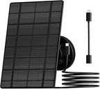 ZUMIMALL 3W Solar Panel for Outdoor Camera Wireless Camera,X2/X1/F5, IP66 Waterproof Solar Panel with 10Ft Type C Charge Cable, Power Supply for Security Camera（Type C Port）