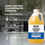 HARRIS Multi-Purpose Pure Castile Soap, Made with Olive, Coconut, and Pine Tree Oil, Uses for Cleaning Face, Body, Hand, Hair, Home, Dishes, and Laundry