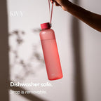 KIVY Slim Water Bottle 32oz [Lightweight & Shatterproof] - Reusable Tritan Water Bottle - Leak Proof Bottle for Women & Men - Coral Red Water Bottle BPA Free