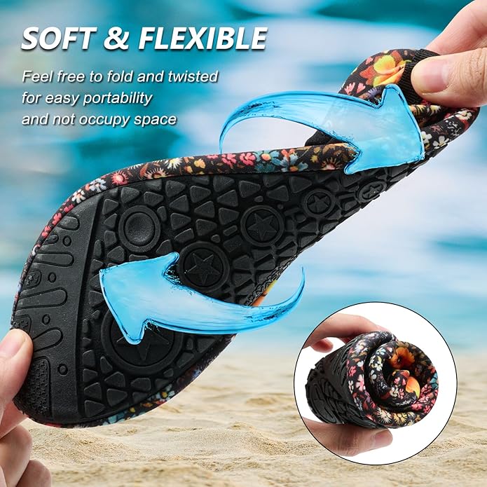 Deevike Water Shoes for Women Men Barefoot Quick-Dry Aqua Socks Slip-on for Beach Swim Surf Yoga Exercise