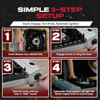 Chef Master 15,000 BTU Butane Portable Camp Stove | Double Wind-Guard Portable Stove Burner w/Piezo Click Ignition for Emergencies, Tailgating, Hiking, Backpacking & Camping Essentials - 90019