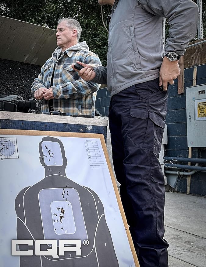 CQR Men's Tactical Pants, Water Resistant Ripstop Cargo Pants, Lightweight EDC Work Hiking Pants, Outdoor Apparel