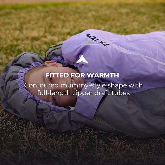 Teton 20F and 5F Degree Sleeping Bag; Lightweight, Warm Weather Mummy Sleeping Bags for Adults and Kids, Camping, Backpacking, Hiking