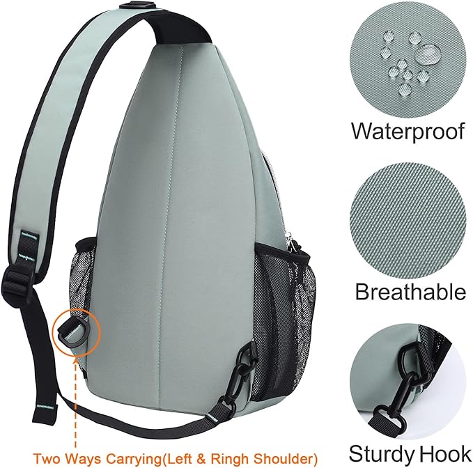MOSISO Sling Backpack, Multipurpose Crossbody Shoulder Bag Travel Hiking Daypack