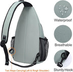 MOSISO Sling Backpack, Multipurpose Crossbody Shoulder Bag Travel Hiking Daypack
